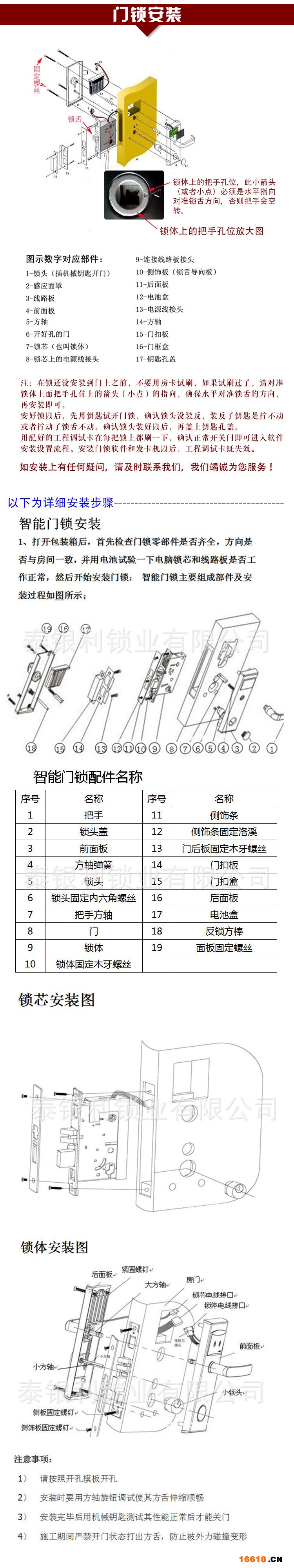 門鎖安裝詳細版